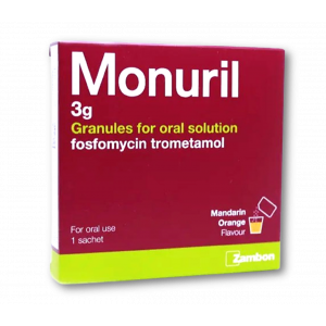 MONURIL 3 GM ( FOSFOMYCIN ) MANDARIN ORANGE FLAVOUR 1 SACHET